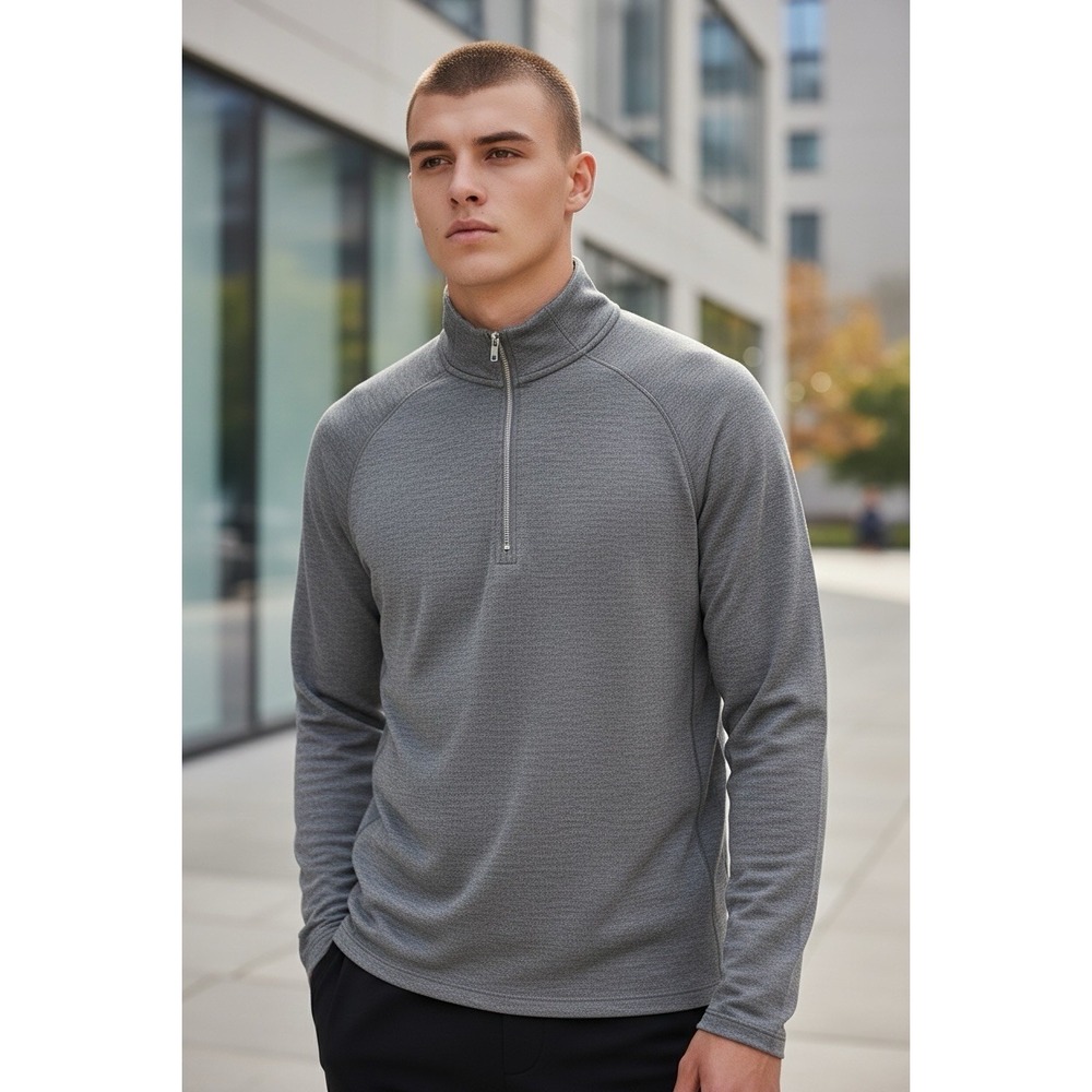 Lululemon Men's Surge Warm Half-Zip Pullover Sweater - Heathered Gray - Size XL